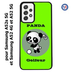 Coque pour Samsung Galaxy A52 4G-5G / A52s 5G Panda golfeur - sport golf - panda mignon