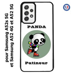 Coque pour Samsung Galaxy A52 4G-5G / A52s 5G Panda patineur patineuse - sport patinage