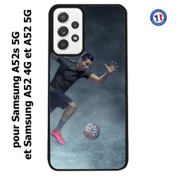 Coque pour Samsung Galaxy A52 4G-5G / A52s 5G Cristiano Ronaldo club foot Turin Football course ballon