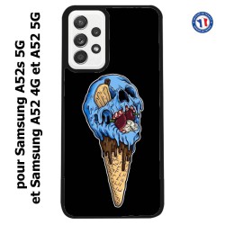 Coque pour Samsung Galaxy A52 4G-5G / A52s 5G Ice Skull - Crâne Glace - Cône Crâne - skull art