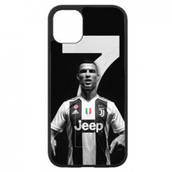 Coque noire pour Iphone 11 Ronaldo CR7 Juventus Foot numéro 7