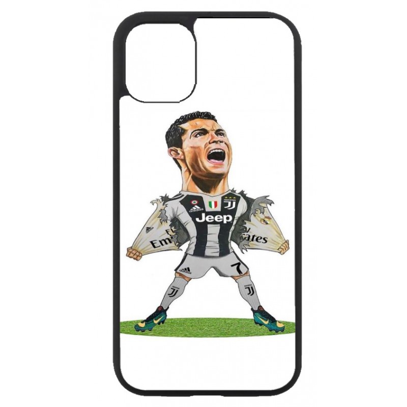 Coque noire pour Iphone 11 Cristiano Ronaldo Juventus Turin Football - Ronaldo super héros