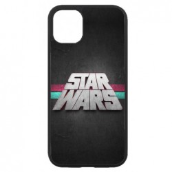 Coque noire pour Iphone 11 PRO logo Stars Wars fond gris - légende Star Wars