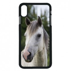 Coque noire pour iPhone XS Max Coque cheval blanc - tête de cheval