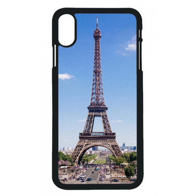 Coque noire pour iPhone XS Max Tour Eiffel Paris France