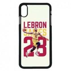 Coque noire pour iPhone XS Max star Basket Lebron James Cavaliers de Cleveland 23