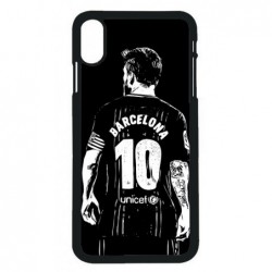 Coque noire pour iPhone XS Max Lionel Messi FC Barcelone Foot