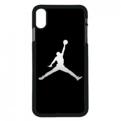Coque noire pour iPhone XS Max Michael Jordan Fond Noir Chicago Bulls