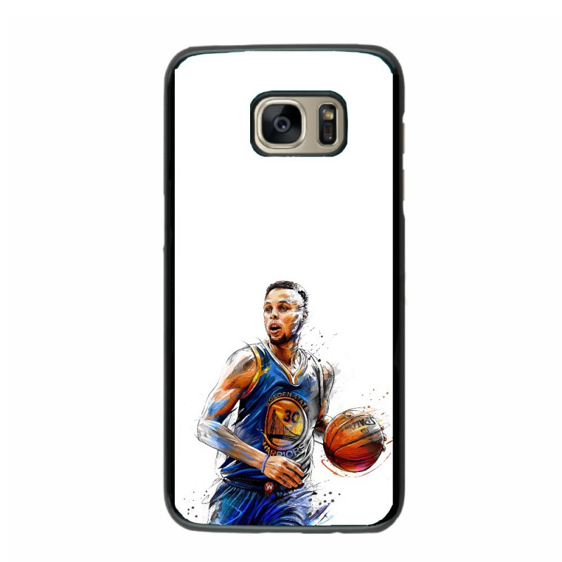 Coque noire pour Samsung i7272 Stephen Curry Golden State Warriors dribble Basket