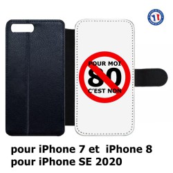 Etui cuir pour iPhone 7/8 et iPhone SE 2020 Non au 80km/h sur les routes- je manifeste