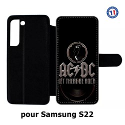 Etui cuir pour Samsung Galaxy S22 groupe rock AC/DC musique rock ACDC