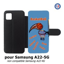 Etui cuir pour Samsung Galaxy A22 - 5G fan Basket