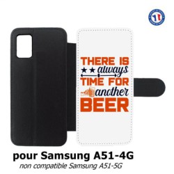 Etui cuir pour Samsung Galaxy A51 - 4G Always time for another Beer Humour Bière