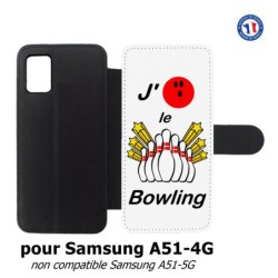 Etui cuir pour Samsung Galaxy A51 - 4G J'aime le Bowling