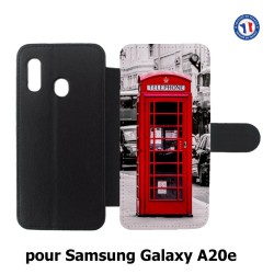 Etui cuir pour Samsung Galaxy A20e Cabine téléphone Londres - Cabine rouge London
