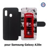 Etui cuir pour Samsung Galaxy A20e Cabine téléphone Londres - Cabine rouge London