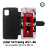 Etui cuir pour Samsung Galaxy A51 - 4G Cabine téléphone Londres - Cabine rouge London