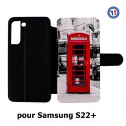 Etui cuir pour Samsung Galaxy S22 Plus Cabine téléphone Londres - Cabine rouge London
