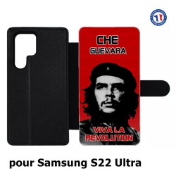 Etui cuir pour Samsung Galaxy S22 Ultra Che Guevara - Viva la revolution