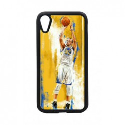Coque noire pour iPhone XR Stephen Curry Golden State Warriors Shoot Basket