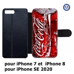 Etui cuir pour iPhone 7/8 et iPhone SE 2020 Coca-Cola Rouge Original