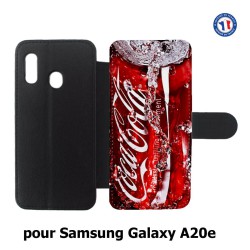 Etui cuir pour Samsung Galaxy A20e Coca-Cola Rouge Original
