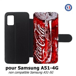 Etui cuir pour Samsung Galaxy A51 - 4G Coca-Cola Rouge Original