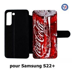 Etui cuir pour Samsung Galaxy S22 Plus Coca-Cola Rouge Original