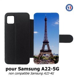 Etui cuir pour Samsung Galaxy A22 - 5G Tour Eiffel Paris France