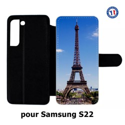 Etui cuir pour Samsung Galaxy S22 Tour Eiffel Paris France