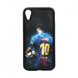 Coque noire pour iPhone XR Lionel Messi FC Barcelone Foot