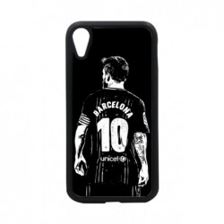 Coque noire pour iPhone XR Lionel Messi FC Barcelone Foot