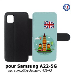 Etui cuir pour Samsung Galaxy A22 - 5G Monuments Londres - Big Ben