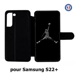 Etui cuir pour Samsung Galaxy S22 Plus Michael Jordan 23 shoot Chicago Bulls Basket