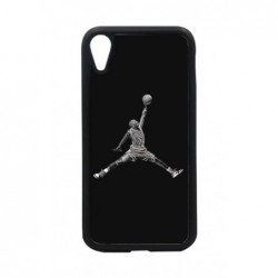 Coque noire pour iPhone XR Michael Jordan 23 shoot Chicago Bulls Basket