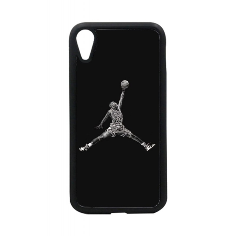 Coque noire pour iPhone XR Michael Jordan 23 shoot Chicago Bulls Basket