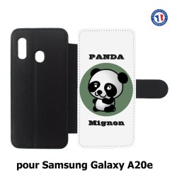 Etui cuir pour Samsung Galaxy A20e Panda tout mignon