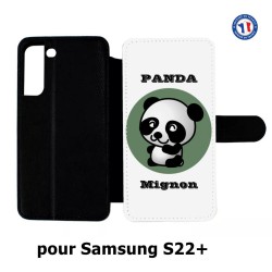 Etui cuir pour Samsung Galaxy S22 Plus Panda tout mignon
