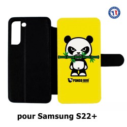 Etui cuir pour Samsung Galaxy S22 Plus PANDA BOO© Bamboo à pleine dents - coque humour