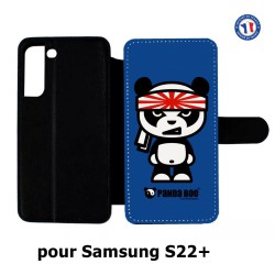 Etui cuir pour Samsung Galaxy S22 Plus PANDA BOO© Banzaï Samouraï japonais - coque humour