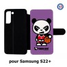 Etui cuir pour Samsung Galaxy S22 Plus PANDA BOO© Basket Sport Ballon - coque humour
