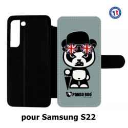 Etui cuir pour Samsung Galaxy S22 PANDA BOO© So British  - coque humour