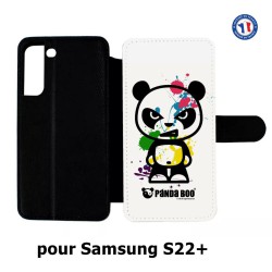 Etui cuir pour Samsung Galaxy S22 Plus PANDA BOO© paintball color flash - coque humour