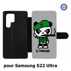 Etui cuir pour Samsung Galaxy S22 Ultra PANDA BOO© Cuba Fidel Cigare - coque humour