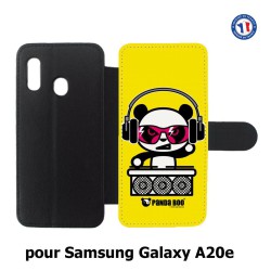 Etui cuir pour Samsung Galaxy A20e PANDA BOO© DJ music - coque humour