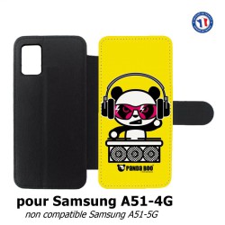 Etui cuir pour Samsung Galaxy A51 - 4G PANDA BOO© DJ music - coque humour