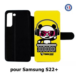 Etui cuir pour Samsung Galaxy S22 Plus PANDA BOO© DJ music - coque humour