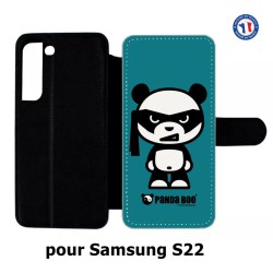 Etui cuir pour Samsung Galaxy S22 PANDA BOO© bandeau kamikaze banzaï - coque humour