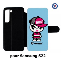 Etui cuir pour Samsung Galaxy S22 PANDA BOO© Miss Panda SWAG - coque humour