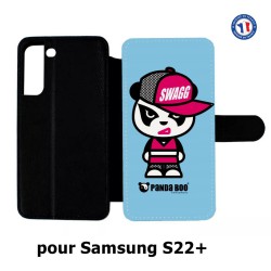 Etui cuir pour Samsung Galaxy S22 Plus PANDA BOO© Miss Panda SWAG - coque humour